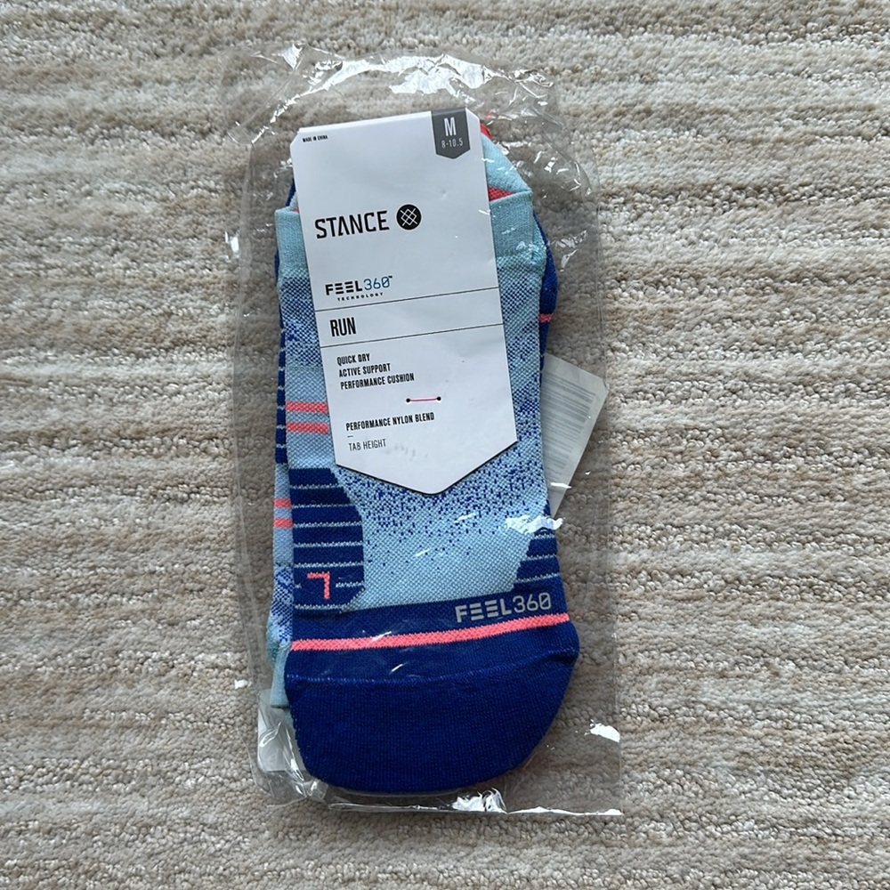 3 Pairs of Stance Socks Feel 360 Run Performance Socks Tab Ankle Height Medium - Picture 6 of 13